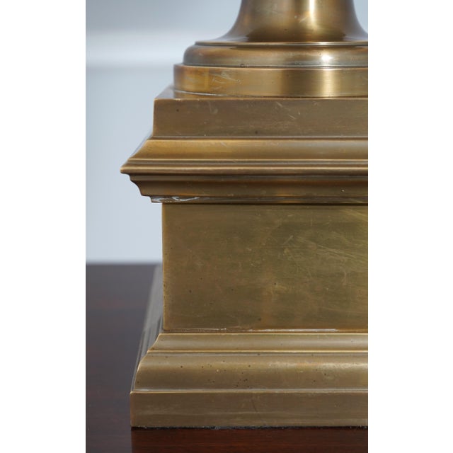 Heavy Solid Brass Urn Large Table Lamp For Sale - Image 9 of 12
