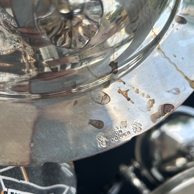 Platinum Early 20th Century Theodore B Starr Silverplate Lazy Susan- 9 Pieces For Sale - Image 8 of 12