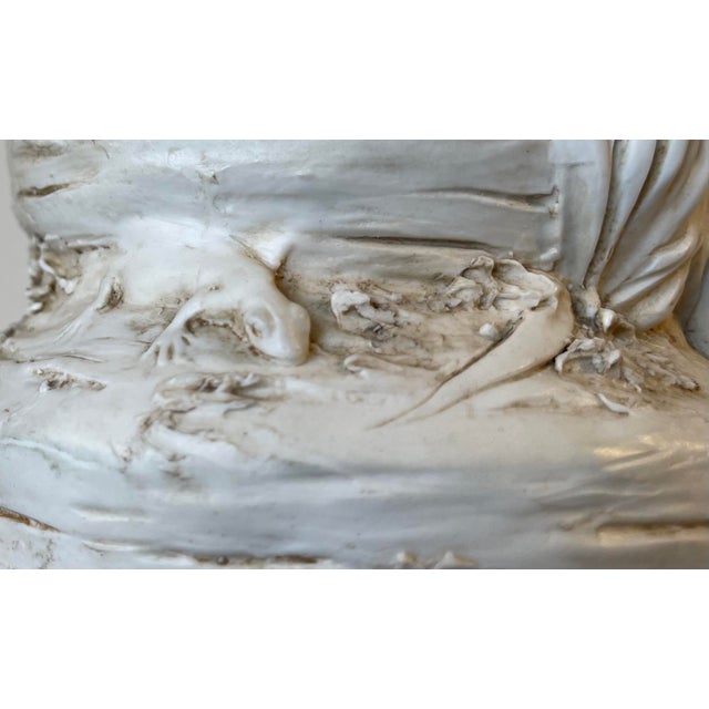 Antique Bohemian Enchanted Fairy Tail Tree Trunk Vase in Porcelain, 1890s For Sale - Image 14 of 15
