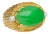9.40 Carat Type A Fei Cui Jadeite Jade and Diamond Ring in Textured 18K Gold, Size 7 For Sale