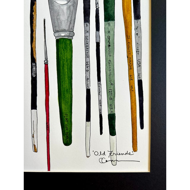 Paper Giclee Fine Art Print Watercolor Painting ‘Old Friends’ For Sale - Image 7 of 12