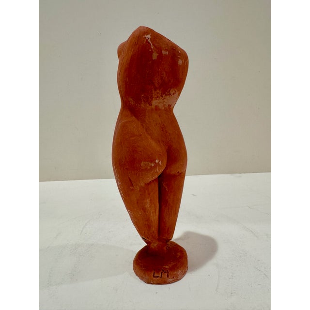 1960s 1960s Larry Mohr Terracota Female Torso Sculpture Signed From Artist Estate For Sale - Image 5 of 8