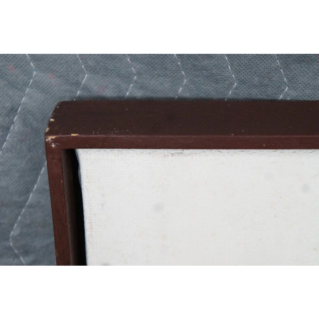 Textile 20th Century Ludwig Von Beethoven Portrait Oil Painting on Burlap Signed 41" For Sale - Image 7 of 13