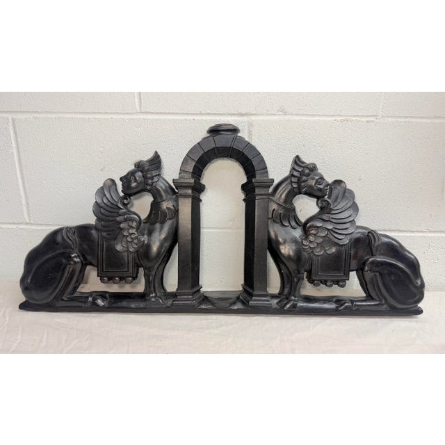 Antique 1800's Hand Carved Wood Architectural Salvage Sculpture Statue Pediment For Sale In New York - Image 6 of 13