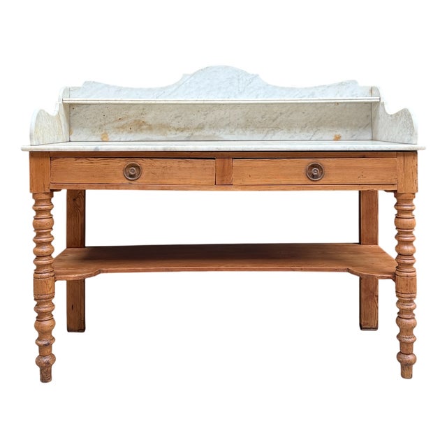 Antique Bathroom Console Table For Sale