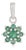 Botanical Floral 925 Silver Emerald Cluster Charm Pendant for Her by Carat&Her For Sale
