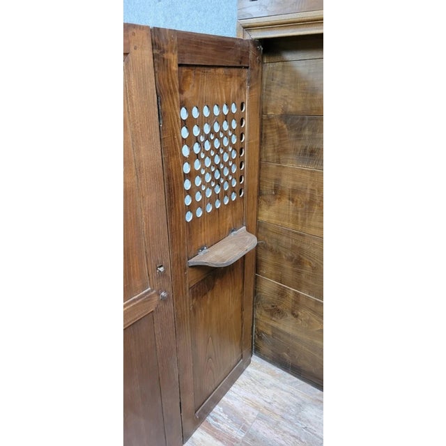 Gothic Military Campaign Confessional in Oak, 1800 For Sale - Image 12 of 14