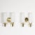 Mid-Century Modern Brass & Opaline Glass Wall Lamps, 1950s, Set of 2 For Sale - Image 3 of 6