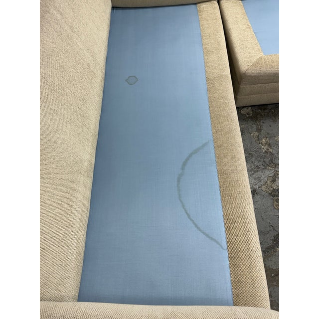 Kravet Custom Chenille Two Piece Sectional For Sale - Image 12 of 12