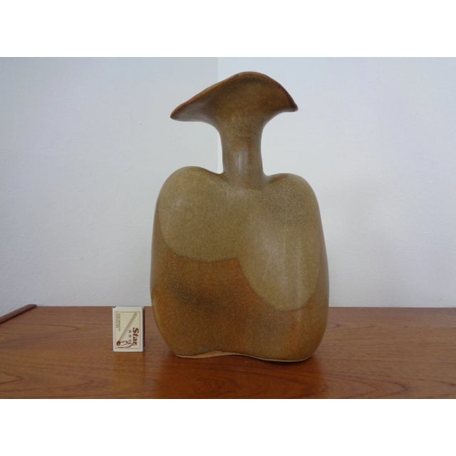 Beige Large Danish Studio Vase in Ceramic, 1960s For Sale - Image 8 of 18