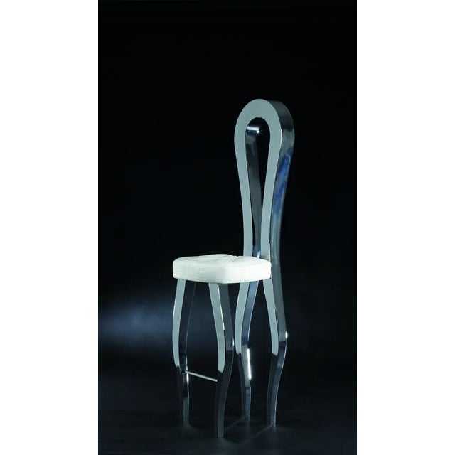 Italian SILHOUETTE Stool in Eco-Leather from VGnewtrend For Sale - Image 4 of 4