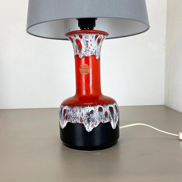 Article: Pottery ceramic table light base element. Producer: Jasba Ceramic, Germany. Decade: 1970s: Original vintage 1970s...