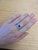 Contemporary 2.13cts Round Ceylon Sapphire and Natural Diamond Ring in Solid 14k White Gold, Size 6.75 For Sale - Image 3 of 9
