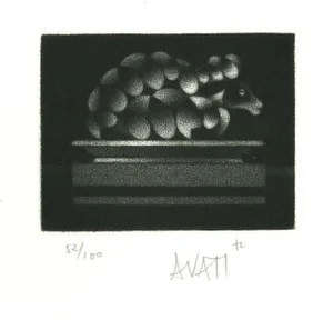 Hedgehog - Original Etching on Paper by Mario Avati - 1960s 1960s