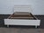 Wood Mid Century Modern Painted White Full Size Bed 6574 For Sale - Image 7 of 12