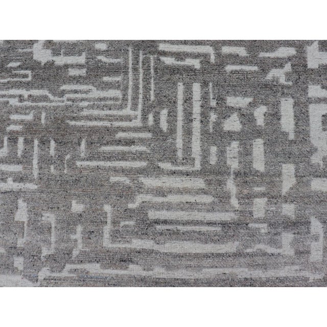Abstract Modern Hand Knotted Wool Area Rug by Keivan Woven Arts 5'8 X 8'5 For Sale - Image 3 of 12