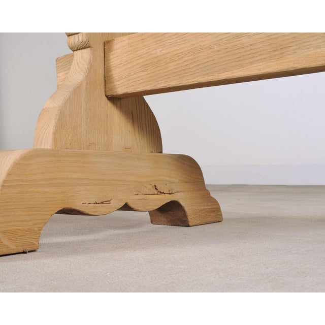 Country French Bleached Oak Farmhouse Dining Table 8.5 Ft For Sale - Image 10 of 18