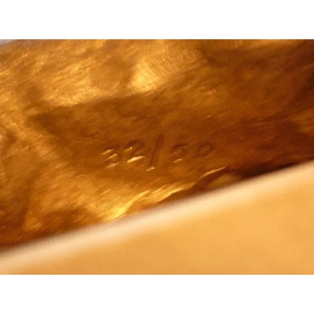 Gold Italian Modern Bronze Abeni Art Figure Sculpture by Gineba Gianpietro, 1970s For Sale - Image 8 of 9