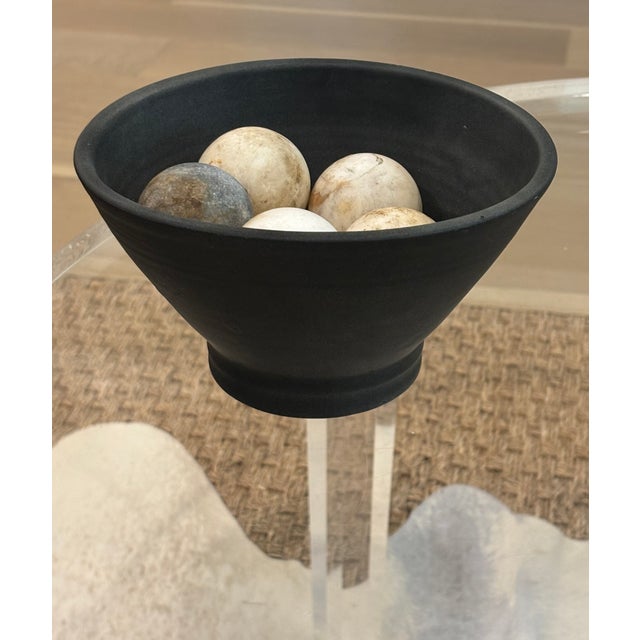 Collection of Six Petite Scale Antique Marble River Balls / Stone Spheres For Sale - Image 10 of 10