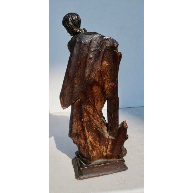 1920s Antique Wooden Art Deco Figure Circa 1920s' For Sale - Image 5 of 9