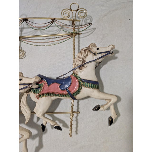 Abstract C Jere Carousel Horses Metal Style Wall Sculpture For Sale - Image 3 of 15