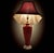 Stunning Oxblood Porcelain Ginger Jar Handled Table Lamp A perfect blend of function and style, this lamp features a...