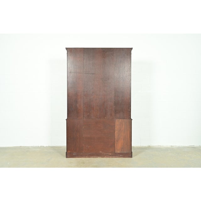 Kittinger Furniture Georgian Flame Mahogany Breakfront Bookcase Cabinet, Circa 1960s For Sale - Image 13 of 14