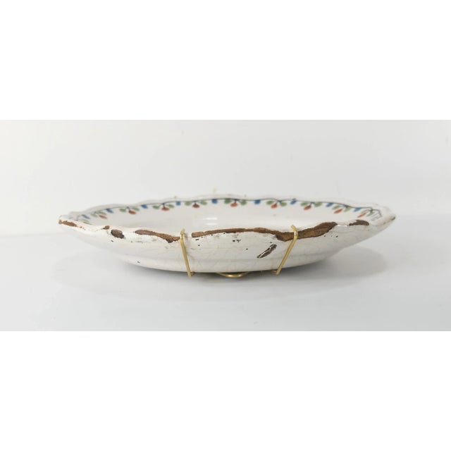 Ceramic Decorative French Faience Majolica Polychrome Plate For Sale - Image 7 of 8
