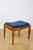 Art Deco Stool Seat in Navy Blue Structural Fabric, 1970s For Sale - Image 6 of 8