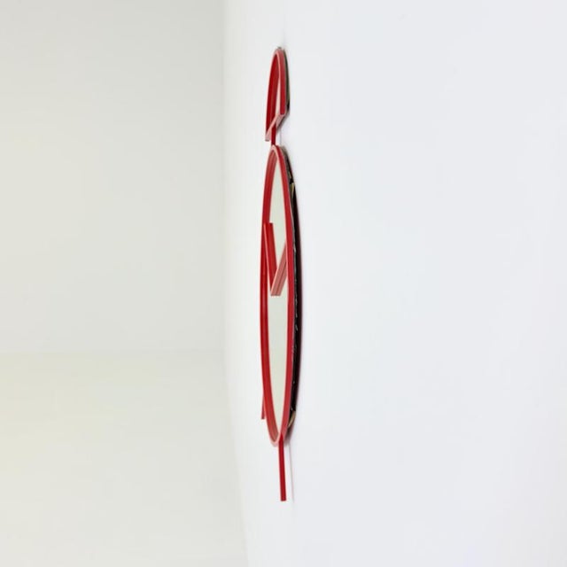 Mid-Century Pop Art Alarm Clock Wall Mirror by Pilm, Italy, 1970s For Sale - Image 6 of 13