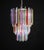 Fantastic vintage murano chandelier made by 187 murano crystal multicolored prism in a nickel metal frame. The glasses are...