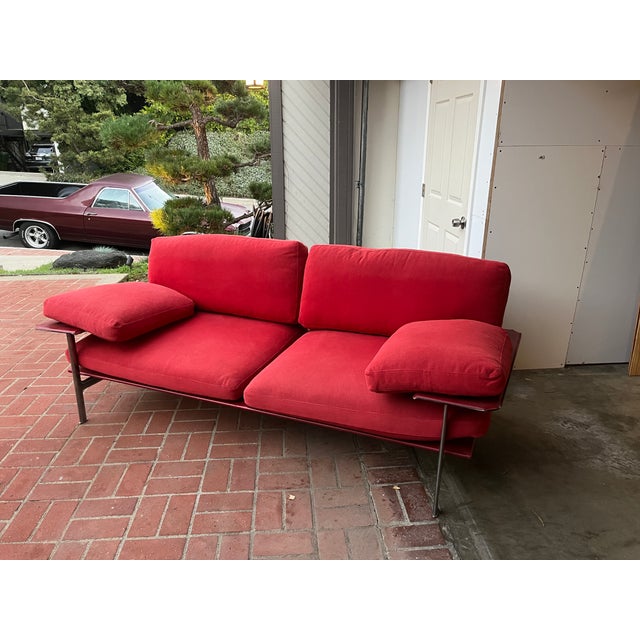 Diesis sofa designed by Antonio Citterio and Paolo Nava for B&B Italia in 1979. This two-seat sofa is upholstered with...