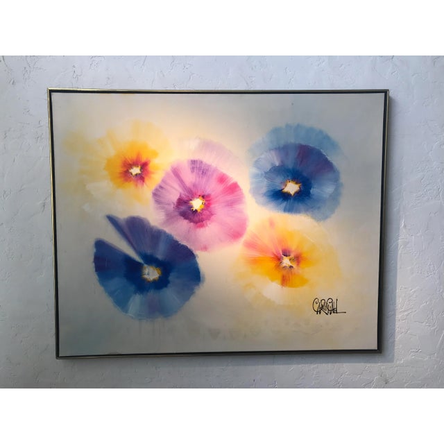 1980s Starburst Painting by Carmichael, Framed For Sale - Image 9 of 10
