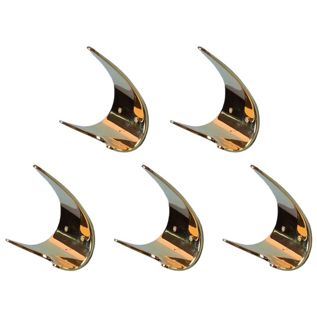 Nr. 4086 Wall Hooks by Carl Auböck for Werkstätte Carl Auböck, Set of 5 For Sale