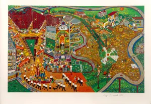 Ralph Fasanella, May Day, Screenprint