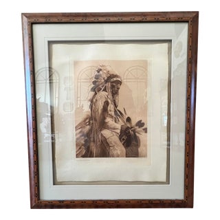 Framed Edward Curtis the Old Cheyenne C 1927 Christopher Cordozo For Sale