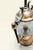 Mid-Century Modern Vintage Revival French Brass, Glass and Wood Hurricane Table Lamp, 1960s For Sale - Image 3 of 18