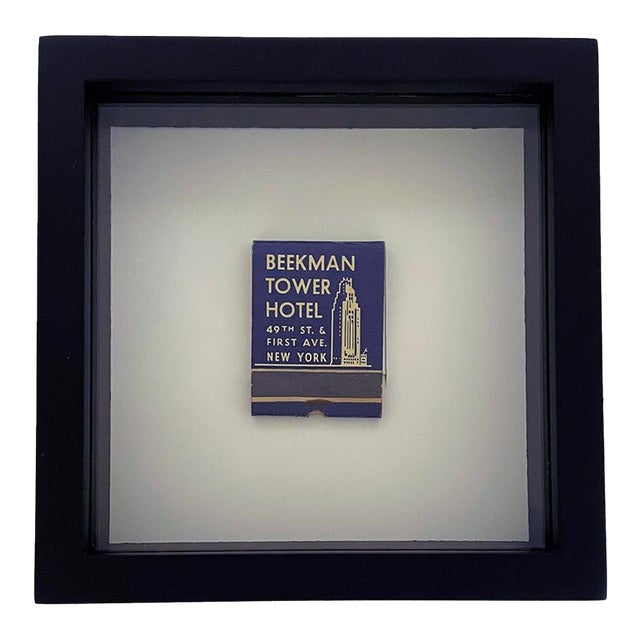 Mid 20th Century Beekman Tower N Y C Framed Vintage Matchbook For Sale