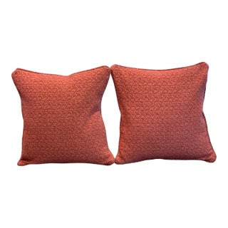 Raspberry Velvet Tapestry Pillows - Set of 2 For Sale