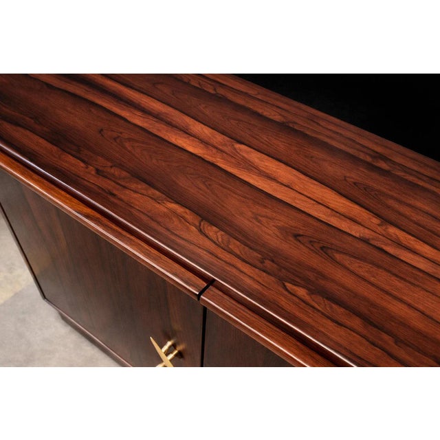 Brazilian Rosewood Sideboard / Bar With Pull-Out Trays by Ando — Brazil, 1950s For Sale - Image 11 of 15