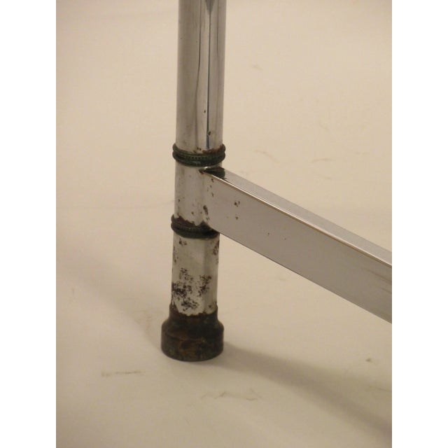 Contemporary 1980s Chrome and Brass Side Tables - a Pair For Sale - Image 3 of 13