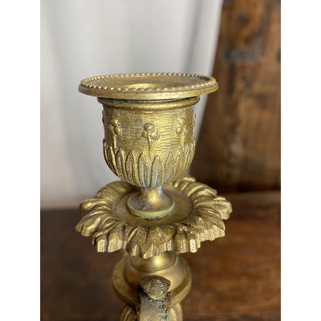 Antique French Bronze and Marble Candleholders from Befos, Set of 2 For Sale - Image 10 of 18