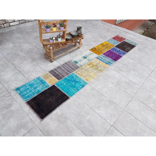 Vintage Turkish Colourful Runner For Sale - Image 6 of 10