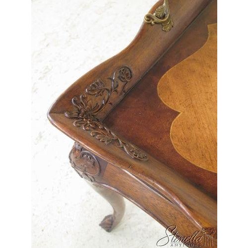 Wood Jonathan Charles Model#492447 Finely Carved Tea Table Serving Tray For Sale - Image 7 of 10