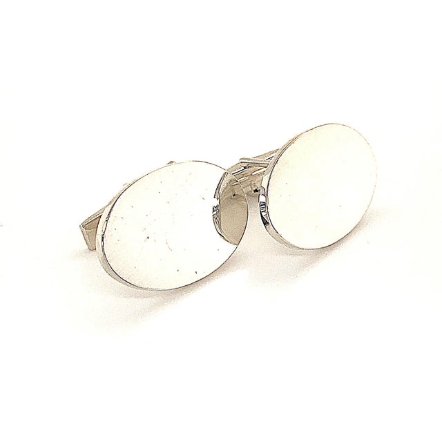1990s Tiffany & Co Estate Sterling Silver Cufflinks, 2 Pieces For Sale In New York - Image 6 of 12