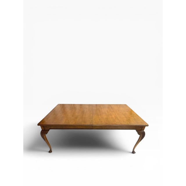 Wood 1990s Baker Furniture Stately Homes Walnut Extendable Dining Table For Sale - Image 7 of 14