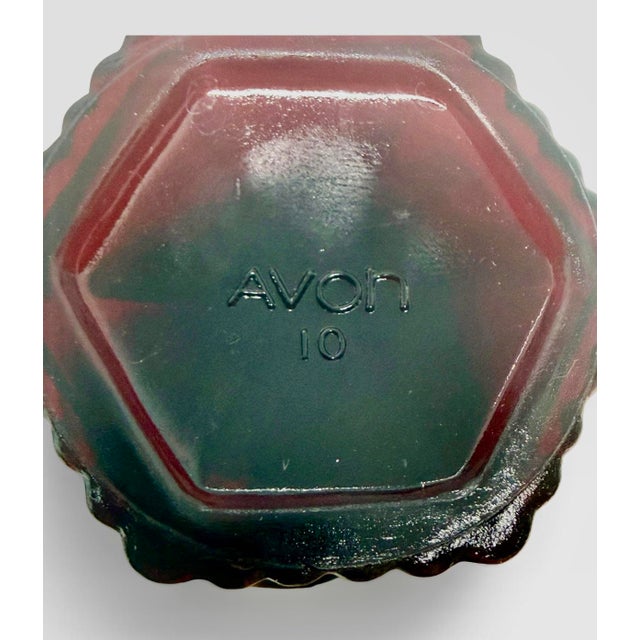 Ruby Red Vintage Avon 1876 Cape Cod Ruby Red Collection 4 1/2” Wine Glasses - A Pair For Sale - Image 8 of 11