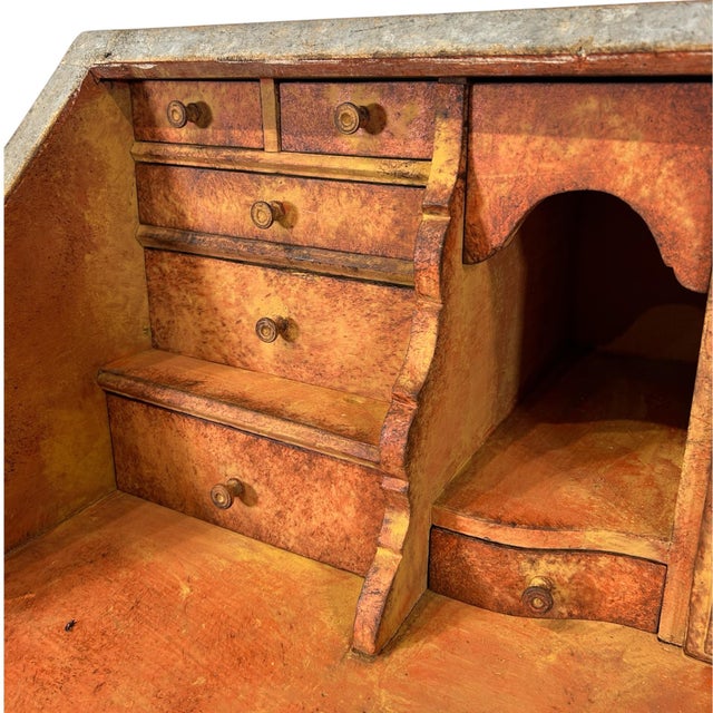 Antique Swedish Secretary in Brass and Pine For Sale - Image 12 of 13