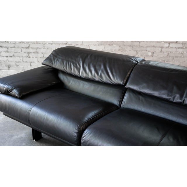 1980s Postmodern Leather Alanda Sofa by Paolo Piva for B&b Italia For Sale - Image 12 of 15