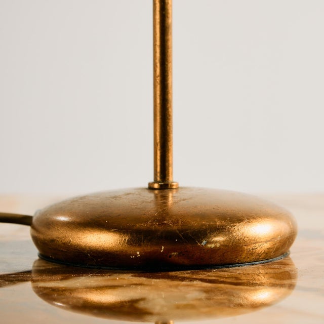 1970s Vintage Gold-Painted Table Lamp, 1970s For Sale - Image 5 of 13